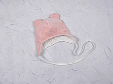 Велюрова шапка дитяча Magbaby Tessera рожева 42-46 см (6-12 міс), фото 3