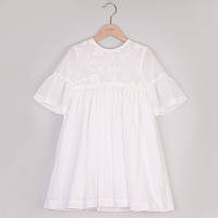 Батистовое платье с вышивкой для девочки 134 см
