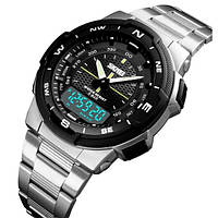 Чоловічий годинник Skmei Marshal Спортивний Водостійкий Стильний годинник для чоловіка Сріблястий