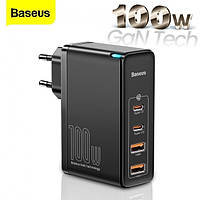 Зарядное устройство Baseus 100W Quick GaN2 Pro QC4.0+PD3.0 2USB+2Type-C 5A + кабель (CCGAN2P-L01)