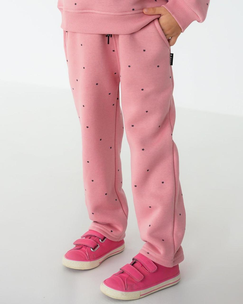Штани утеплені на флісі для дівчинки Hart рожеві