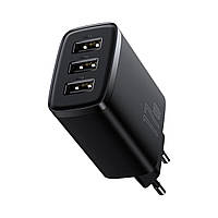 Зарядное устройство Baseus Compact Charger 3USB 17W EU Black (CCXJ020101)