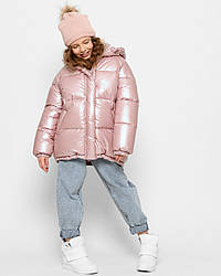 Зимова куртка для дівчинки X-Woyz перламутрова 116-122 см