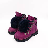 Ботинки зимние кожаные для девочки Bistfor
