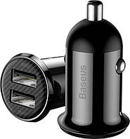 Зарядное устройство в автомобиль Baseus Grain Pro Car Charger (Dual USB 4.8A) (CCALLP-01) Black