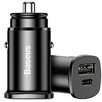 Зарядний пристрій в автомобіль Baseus PPS Car Charger QC 4.0+PD3.0 30W USB + Type-C 5A Black (CCALL-AS01)