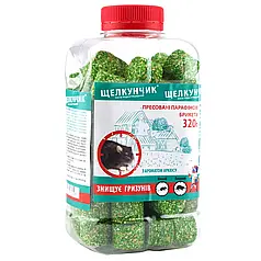 Брикети від щурів і мишей Щелкунчик з ароматом арахісу, 320 г