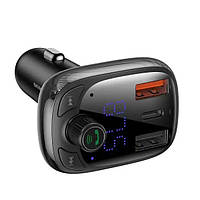 FM-трансмиттер Автомобильное зарядное устройство Baseus T Typed S-13 Bluetooth MP3 Car Charger (CCTM-B01)