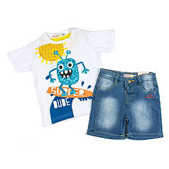 Комплект футболка + джинсові шорти Babybol 98 см