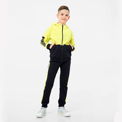 Спортивний костюм для хлопчика салатовий, фото 2