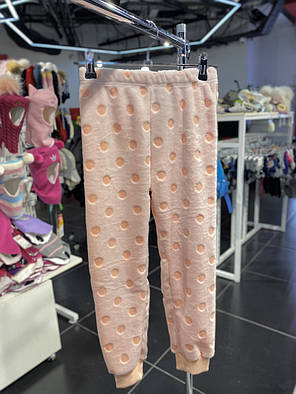 Плюшева піжама рожева в горошок дитяча, фото 2