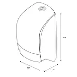 Пластиковий диспенсер KATRIN 104582 Inclusive System Toilet Dispenser рулон туалетний папір, білий, фото 3