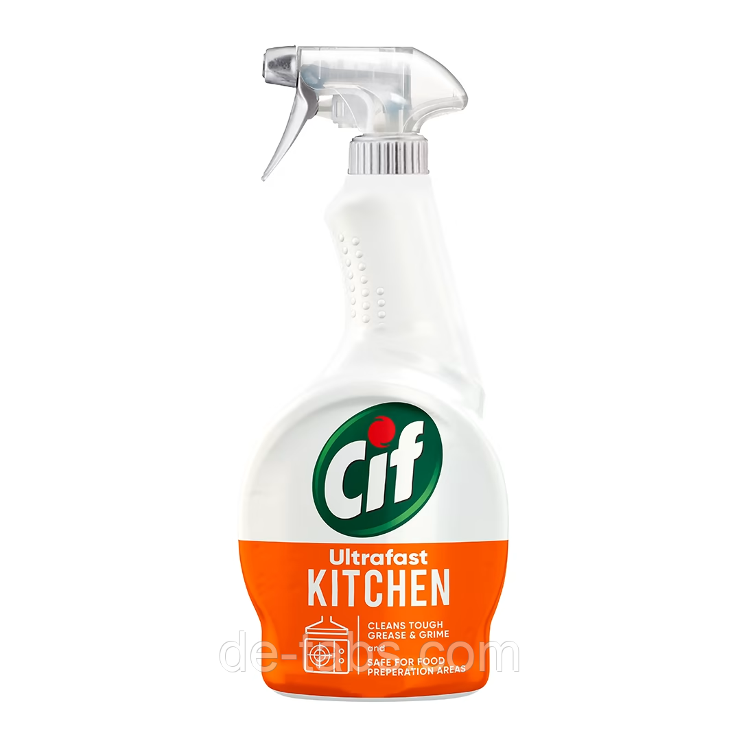 Cif Ultrafast Kitchen спрей-очищувач для кухні. Антижир, видалення нагару, очищення