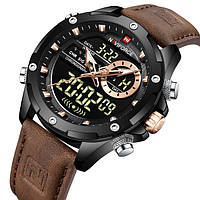 Годинник Naviforce Спортивний Тактичний чоловічий годинник Шкіряний ремінець Мінеральний скло Стильний годинник для Мружини