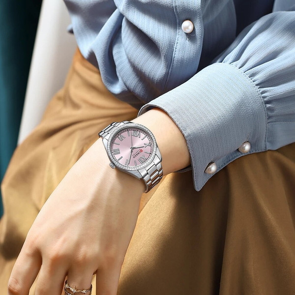 Годинник жіночий витончена класика для жінок стильний аксесуар на руку Жиночий годинник Сріблястий