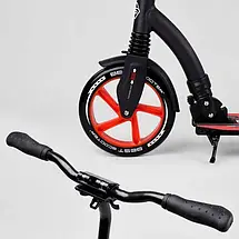 Самокат Best Scooter 40860 (складний, амортизатор, підніжка, PU колеса, на підшипниках ABEC 7), фото 6