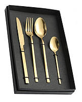 Набор столовых приборов KitchenWare Basic Gold 4 предмета