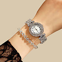 Жіночий годинник Стильна прикраса та аксесуар на руку для жінки У комплекті разом з годинником йде БРАСЛЕТ !