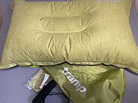 Подушка для сну похідна самонадувна Tramp комфорт Туристична надувна подушка під голову з чохлом