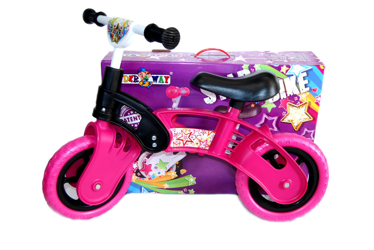 Велобіг чорний/рожевий, STAR BIKE, колеса 10", EVA, в кор. 60*40*13см, ТМ KINDER WAY, Україна