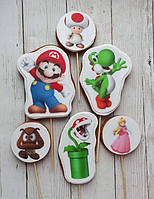 Набор №4 Супер Марио пряник съедобные топперы фигурки персонажи герои для торта