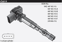 Котушка запалювання Tesla CL 011 для AUDI A1 (8X1, 8XF), A3 (8P1)/Cabriolet (8P7)/Sportback (8PA)/(8VA), A4 (8EC, B7)/(8K2,