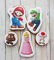 Набор №9 Супер Марио пряник съедобные топперы фигурки персонажи герои для торта