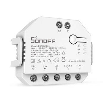 Смарт-перемикач Sonoff Wi-Fi із подвійним реле