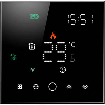 Програмований термостат TUYA Wi-Fi, чорний