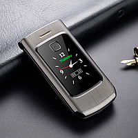 Мобільний телефон смартфон Tkexun F18 (Happyhere F18) silver. Dual display - екран 2,8'', 2 SIM, 2800 мАг