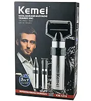 Електробритва Kemei KM-1210 3в1 | Бритва-тример для чоловіків