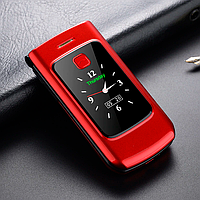 Мобільний телефон смартфон Tkexun F18 (Happyhere F18) red. Dual display - екран 2,8'', 2 SIM, 2800 мАг