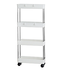 Складна полиця для кухні та ванної на коліщатках