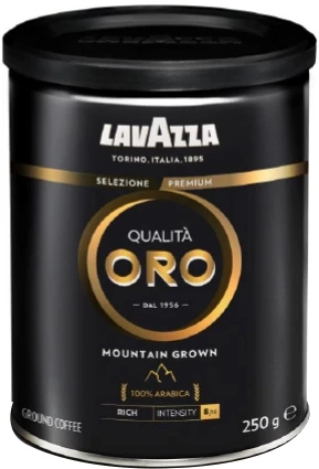 Кава мелена Lavazza Qualita Oro Mountain Grown 250 г/б Оригінал Італія Лавацца Оро чорна