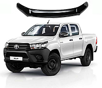 Дефлектор капота мухобойка на Toyota Hilux 2015-2020 (Тойота Хайлюкс) EuroCap