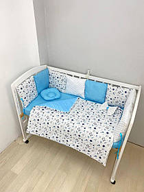 Набір постільної білизни в дитяче ліжечко з плюшу: ковдра трансформується в конверт на виписку