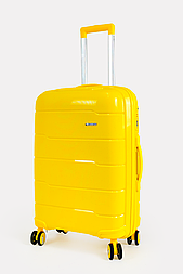 Середня пластикова валіза Three Birds 2021-10-17M жовта