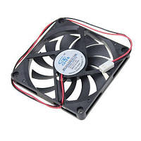 Вентилятор для корпусу 80 мм 12 В 2 пін, ТОНКИЙ 8010, швидкість 2500 об/хв, рівень шуму 25 дБ