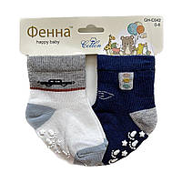 Дитячі шкарпетки для хлопчиків протиковзкі Фенна 16-24 місяців (набір із 2 пар)