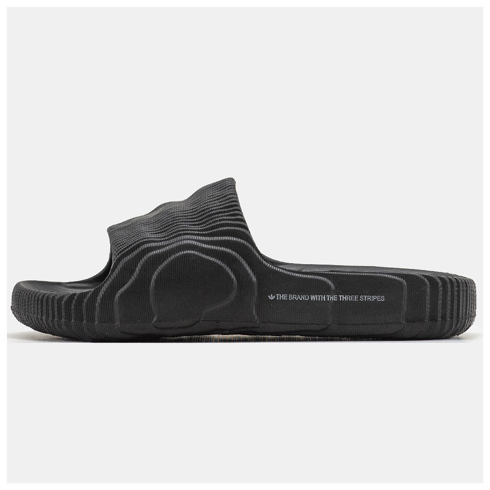 Чоловічі / жіночі шльопанці Adidas Yeezy Adilette 22 Slides Black, унісекс чорні шльопки адідас ізі аділет слайд сланці, фото 1
