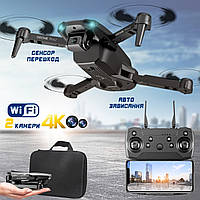 FPV квадрокоптер с двумя камерами Wi-Fi Drone 4К-E99Pro авто зависание, 360°, флип, сенсоры преград