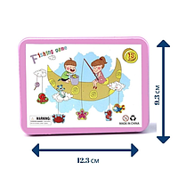 Al Дерев'яна іграшка Риболовля MD 0950-57, магнітні фігури, вудка (Рожевий)