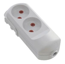 Колодка Neomax NX500200 2гнізда без заземлення біла