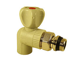 Кран радіаторний кутовий 20*1/2"Н з прокладкою антипротікання ППР