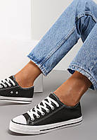 РАСПРОДАЖА! Кеды по типу Converse черные (маломерят) 37(23 см)