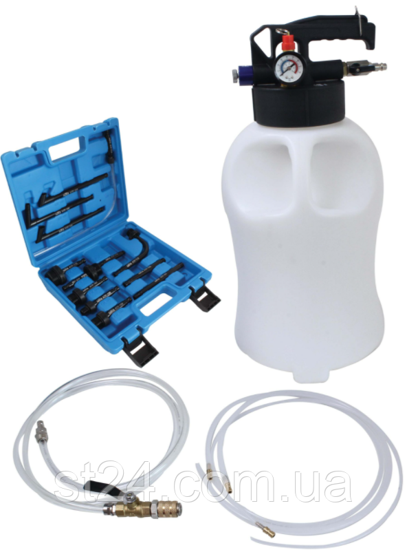 Насос для заміни олії в АКПП, КПП + набір адаптерів 10l SATRA S-X10PLD, фото 1