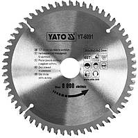Диск Для Різання Алюмінію Ø 200 х 30 х 2.2 мм, 60 зубів YATO (YT-6091)