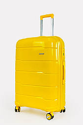 Велика пластикова валіза 4-х колісна Three Birds 2021-10-17L жовта