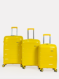 Комплект пластикових валіз 4-х колісних Three Birds 2021-10-17 жовтий