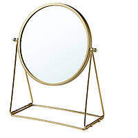 Зеркало настольное ИКЕА ЛАССБЮН золотой, 17 см 304.710.32